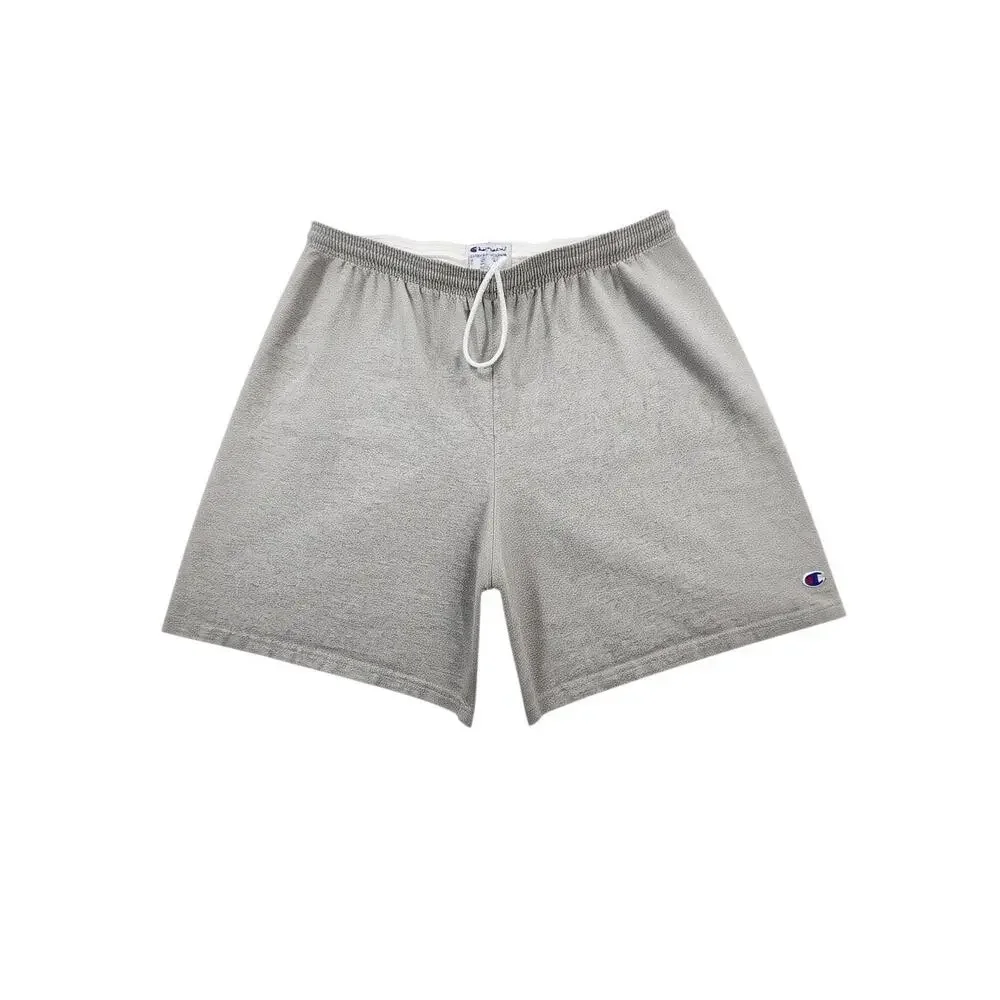 Champion Men's Shorts 2XL Gray Athletic Drawstring Gym Workout Lounge Logo